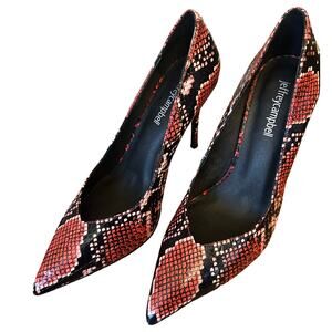 Jeffrey Campbell Red Snakeskin Heels